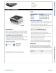 GAS HOT PLATE, FOUR BURNER spec sheet