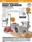 Weston Deluxe Manual Meat Grinder Spec Sheet Weston Deluxe Manual Meat Grinder Spec Sheet