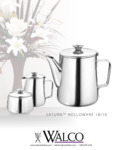 Walco Saturn Hollowware Specsheet