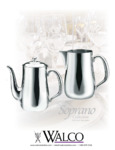 Walco Soprano Hollowware Specsheet Walco Soprano Hollowware Specsheet