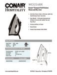 WCI216BK Conair Hospitality iron spec sheet