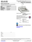 Elkay WCL1923OSDSACC Spec Sheet Elkay WCL1923OSDSACC Spec Sheet