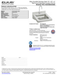 Elkay WCL1923OSDSACMC Spec Sheet Elkay WCL1923OSDSACMC Spec Sheet