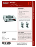 WARMER COFFEE SINGLE BURNER