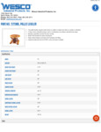 Wesco 272986 Specsheet Wesco 272986 Specsheet