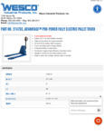 Wesco 274703 Specsheet