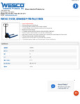 Wesco 274708 Specsheet