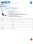 Wesco 274711 Specsheet