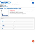 Wesco 274714 Specsheet