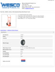 Wesco 934210027 Hand Truck Specsheet