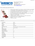 Wesco 934230074 Heavy Duty Hand Truck Specsheet Wesco 934230074 Heavy Duty Hand Truck Specsheet