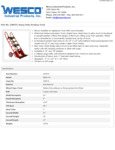 Wesco 934230075 Hand Truck Specsheet Wesco 934230075 Hand Truck Specsheet