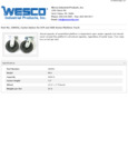Wesco 934250052 Casters Specsheet