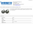 Wesco 934250056 Caster Set Specsheet