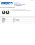 Wesco 934272191 Casters Specsheet Wesco 934272191 Casters Specsheet