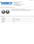 Wesco 934272195 Casters Specsheet