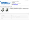Wesco 934272201 Casters Specsheet Wesco 934272201 Casters Specsheet