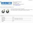 Wesco 934272202 Caster Specsheet Wesco 934272202 Caster Specsheet