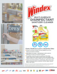 Windex 322369 Multi-Surface Disinfectant Sanitzier Cleaner 32 oz. Spec Sheet