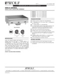 Wolf WEG Series Spec Sheet Wolf WEG Series Spec Sheet