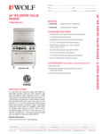 Wolf WX36-6B Spec Sheet Wolf WX36-6B Spec Sheet