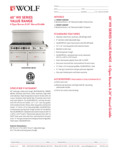 Wolf WX60F-6B24G Spec Sheet Wolf WX60F-6B24G Spec Sheet