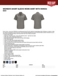 Womens SX21 Short Sleeve Work Shirt with MIMIX
