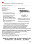 Wooster 101 ABRASIVE CAST SAFETY TREADS AND NOSINGS Spec Sheet Wooster 101 ABRASIVE CAST SAFETY TREADS AND NOSINGS Spec Sheet