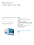 Xerox Vitality Spec Sheet Xerox Vitality Spec Sheet
