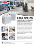 XPOWER 2800 Series Air Scrubbers Spec Sheet