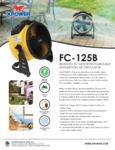 XPOWER FC-125B Rechargeable Air Circulator Spec Sheet