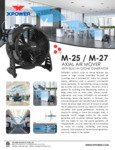 XPOWER M-25 M-27 Axial Air Mover with o3 Generator Spec Sheet