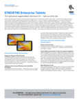 Zebra ET51 and ET56 Android Tablet Specsheet Zebra ET51 and ET56 Android Tablet Specsheet