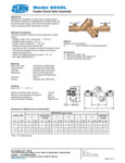 Zurn Model 950XL Specsheet