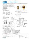 Zurn Model BFP-9 Specsheet