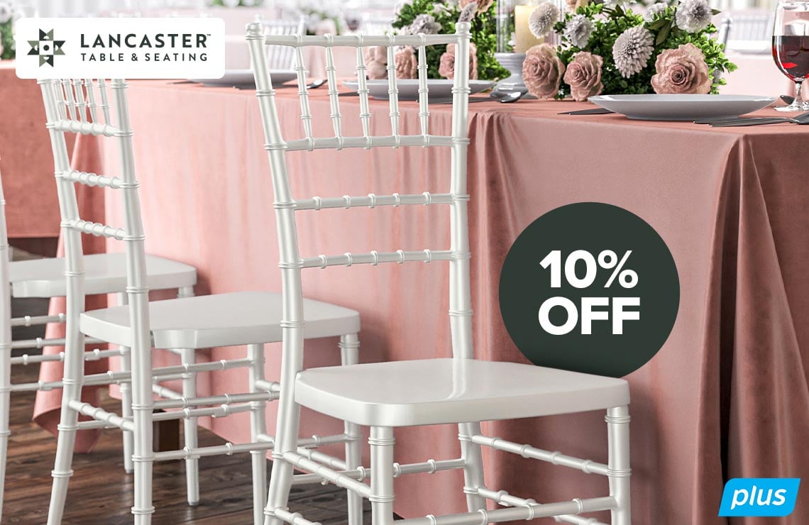 10% Off Lancaster Table & Seating Elegant Event Seating, Enhance Any Indoor or Outdoor Space, use code: CHAIR