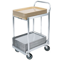 Lakeside 633 Aluminum Two Tier Sheet Pan Dolly with Sides, Handles, with 5" Casters