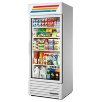 True GDM-26-HC~TSL01 30" White Refrigerated Glass Door Merchandiser with LED Lighting