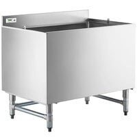 Regency 24" x 36" Stainless Steel Beer Box with 3" Backsplash - 20 3/4" x 33 3/4" x 18" Bowl