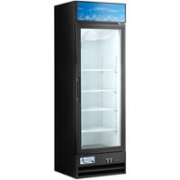 Avantco GDC-15-HC 25 5/8" Black Customizable Swing Glass Door Merchandiser Refrigerator with LED Lighting