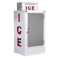 Leer 30AS-R290 36" Outdoor Auto Defrost Ice Merchandiser with Straight Front and Galvanized Steel Door