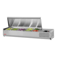 Turbo Air CTST-1200-N E-Line 48" x 14" Stainless Steel Refrigerated Countertop Salad Prep Table