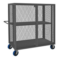Durham Mfg 30" x 60" 14 Gauge Steel Adjustable 2-Shelf Security Mesh Truck HTL-3060-DD-1AS-6PU-95