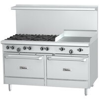 Garland G60-6G24RR Natural Gas 6 Burner 60" Range with 24" Griddle and 2 Standard Ovens - 310,000 BTU