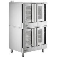 MainStreet Equipment EC2-C Double Deck Electric Full Size Convection Oven with Legs - 208V, 3 / 1 Phase, 11 kW