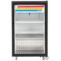 True GDM-07F-HC~TSL01 24 1/8" Black Glass Door Countertop Merchandiser Freezer with LED Lighting