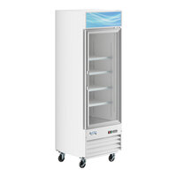 Avantco GDC-12F-HC 27" White Customizable Swing Glass Door Merchandiser Freezer with LED Lighting