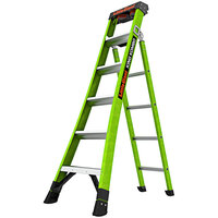 Little Giant King Kombo Professional 6' Type 1AA Green Fiberglass 3-in-1 All-Access Combination Ladder with Grip-N-Go Hinge 13906-001 - 375 lb. Capacity