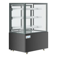 Avantco BCFD-36 35 3/8" Black Square Dry Bakery Display Case with LED Lighting
