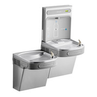 Zurn Elkay EZSTLDDWSSK ezH20 Stainless Steel Hands-Free Non-Filtered Bottle Filling Station with Versatile Bi-Level Drinking Fountain - Non-Refrigerated